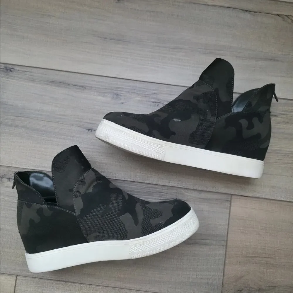 Steve Madden Winnie Sneaker Bootie Camo Zip-up Shoes Women Sz 9 US - Picture 4 of 11